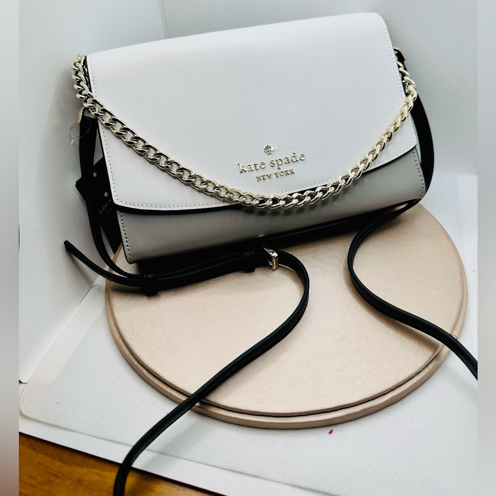 NWT! Kate Spade Carson Nimbus Colorblock Leather Convertible Bag - Picture 3 of 17